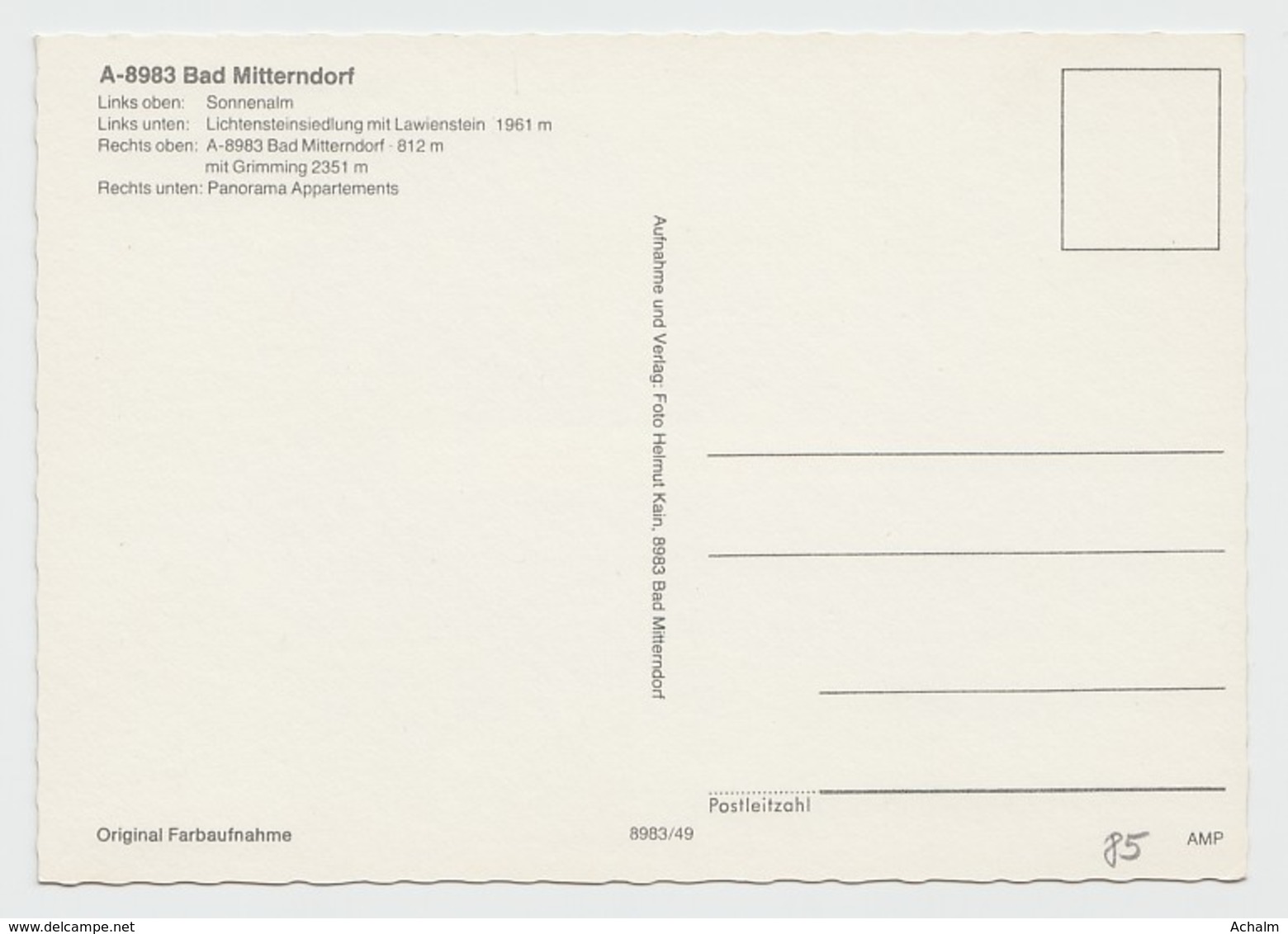 Bad Mitterndorf Im Steirischen Salzkammergut - 4 Asichten - Bad Mitterndorf