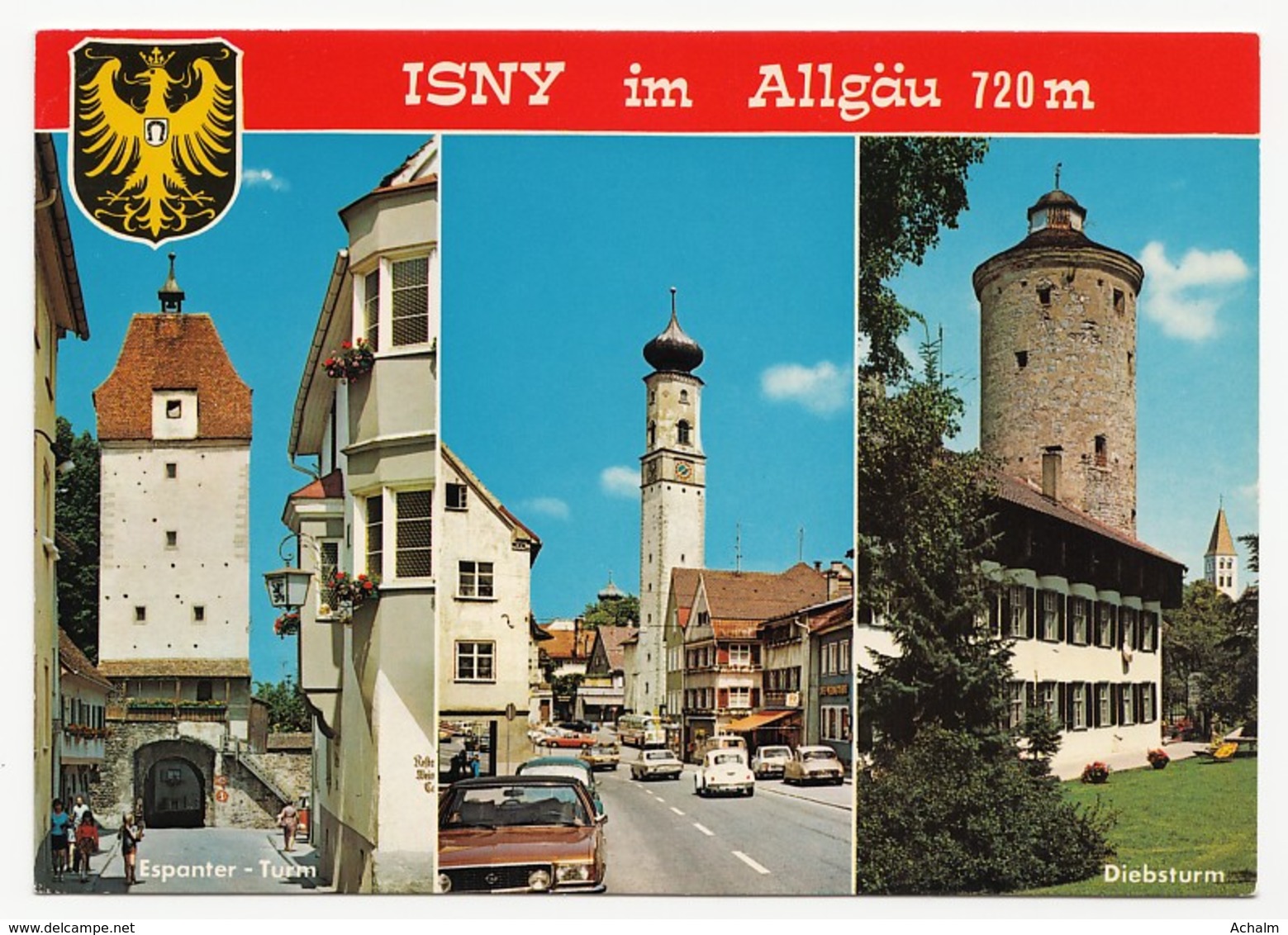 Isny Im Allgäu - Espanter Turm, Strasse Richtung Blaserturm, Diebsturm - Isny