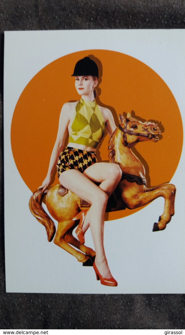 CPM PIN UP JOCKEY JEUNE FEMME CHEVAL  ILIOM CANAL PLUS ED DU DESASTRE 2003 - Pin-Ups