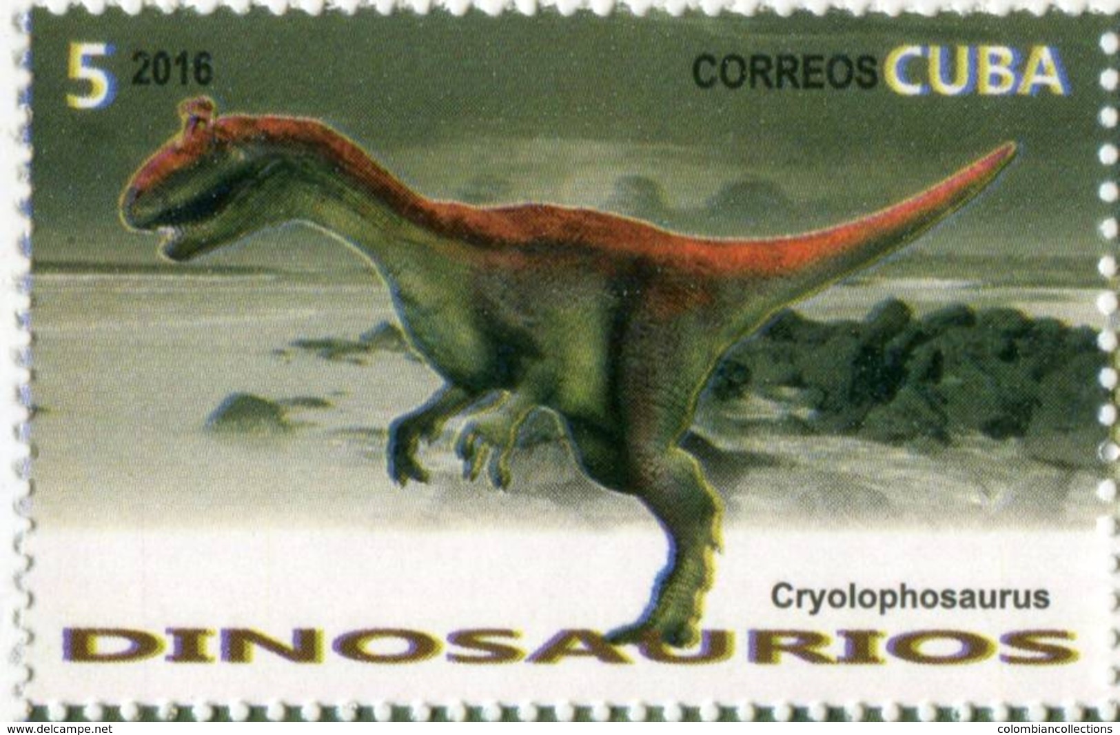 Lote CU2016-11, Cuba, 2016, Sello, Stamp, Dinosaurios, 6 V, Fauna, Dinosaur, Dino - Otros & Sin Clasificación