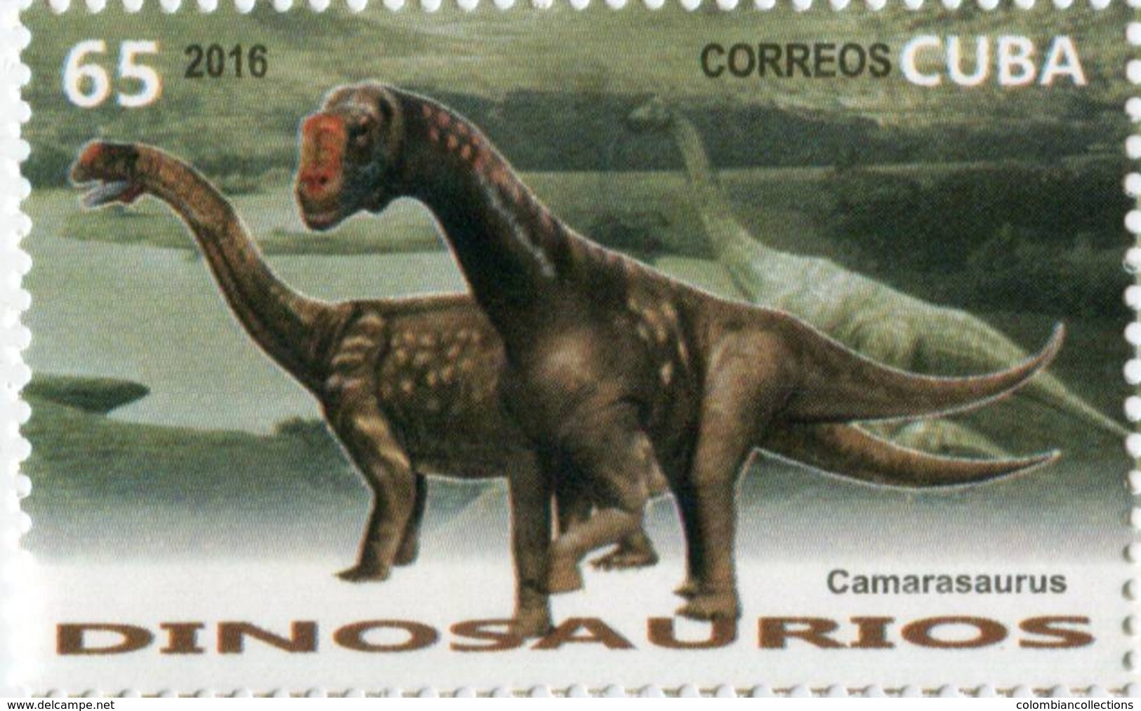 Lote CU2016-11, Cuba, 2016, Sello, Stamp, Dinosaurios, 6 V, Fauna, Dinosaur, Dino - Otros & Sin Clasificación