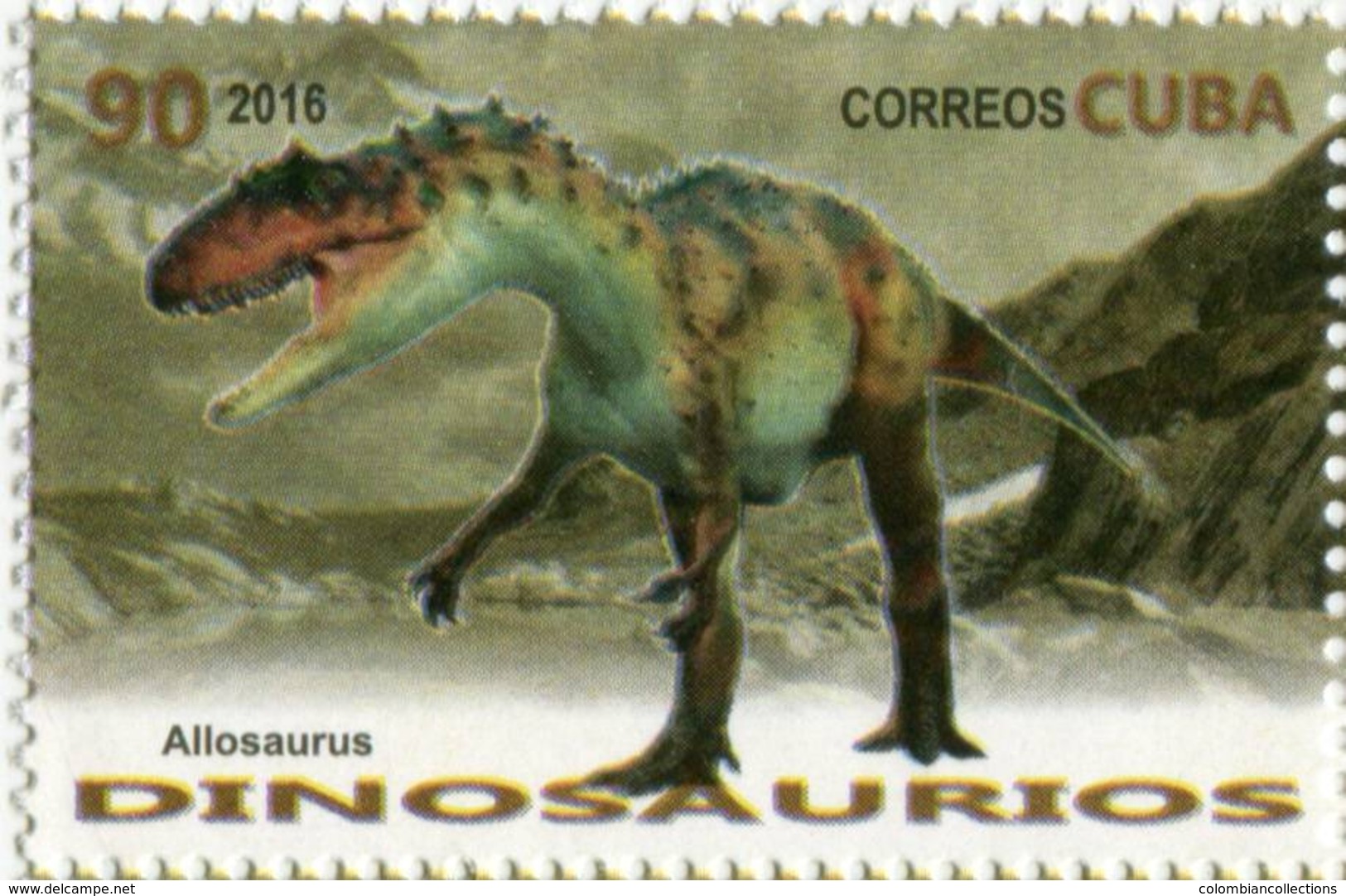 Lote CU2016-11, Cuba, 2016, Sello, Stamp, Dinosaurios, 6 V, Fauna, Dinosaur, Dino - Otros & Sin Clasificación