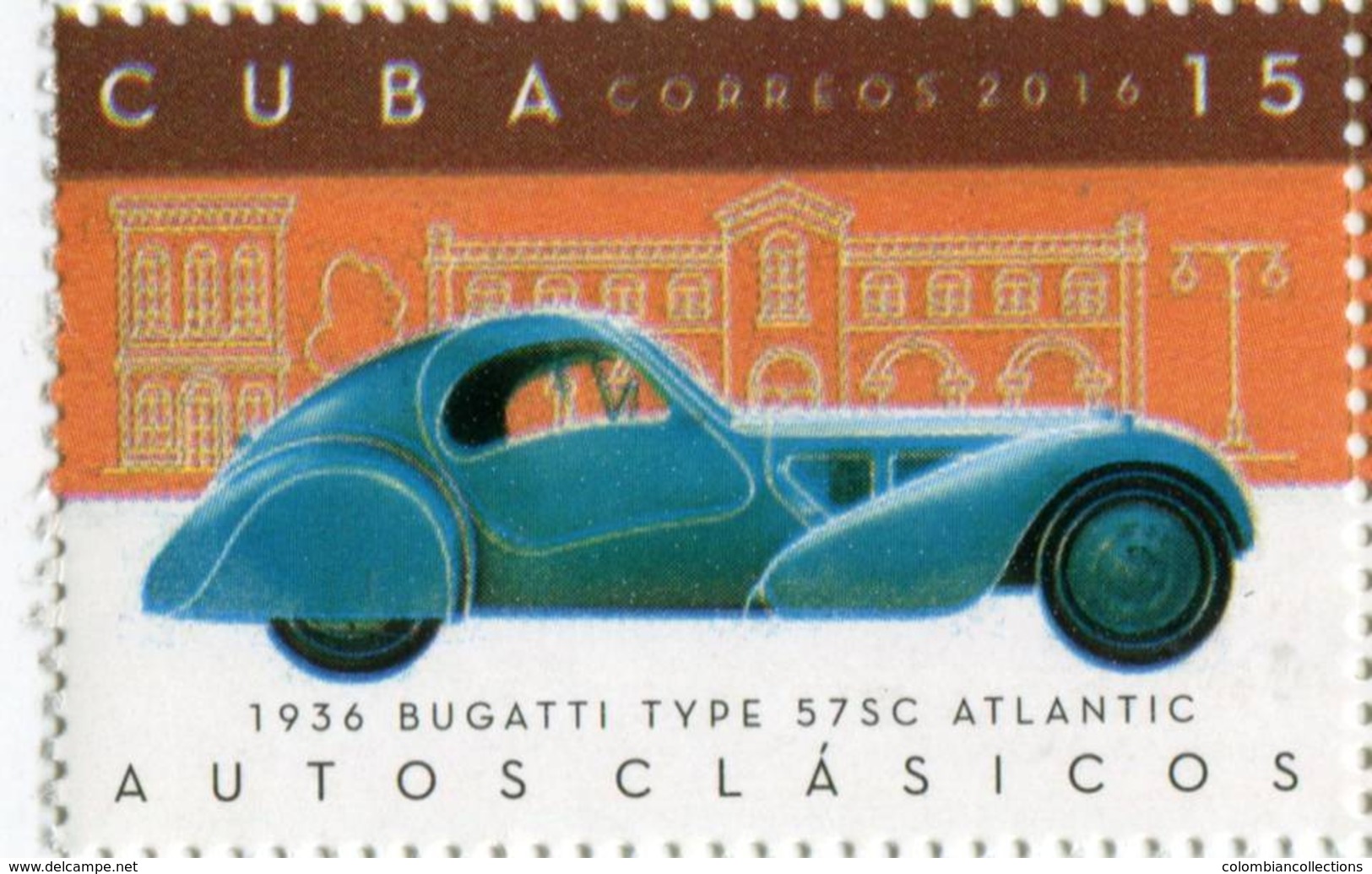 Lote CU2016-12, Cuba, 2016, Sello, Stamp, Autos Clasicos, 6 V, Classic Car, Bugatti, Lincoln - Otros & Sin Clasificación