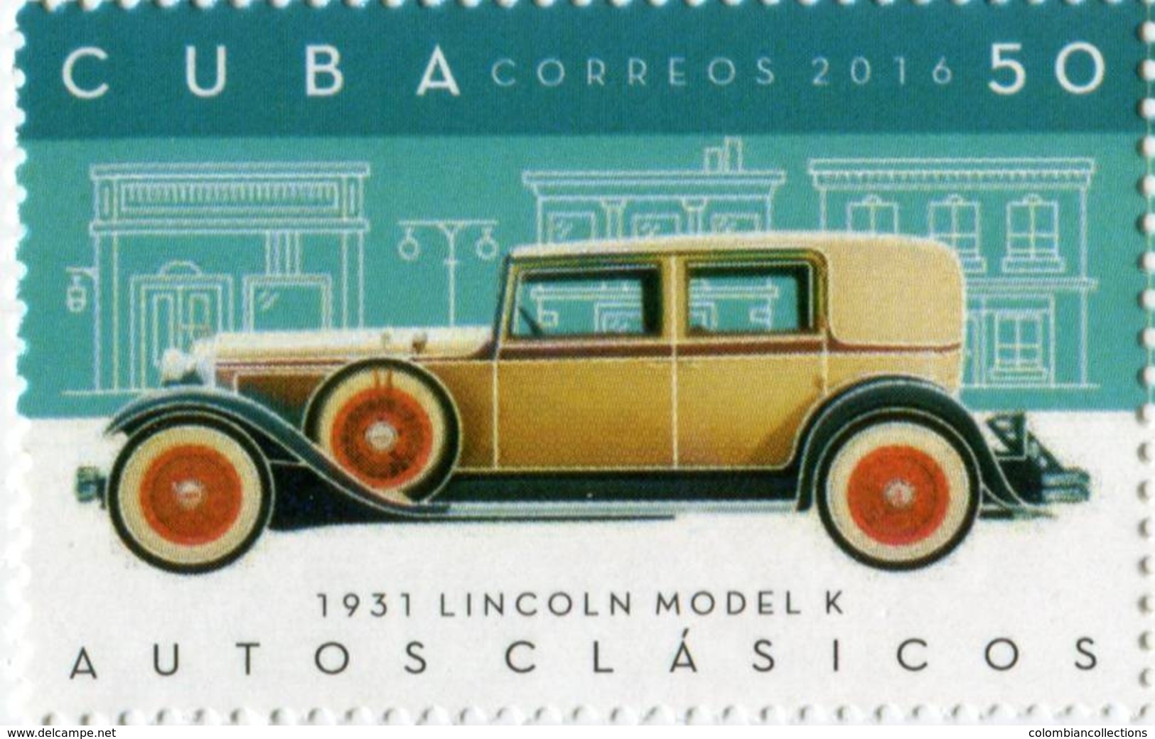 Lote CU2016-12, Cuba, 2016, Sello, Stamp, Autos Clasicos, 6 V, Classic Car, Bugatti, Lincoln - Otros & Sin Clasificación