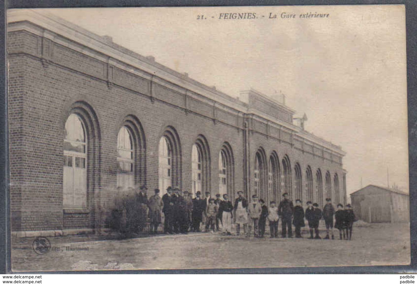 Carte Postale 59. Feignies  La Gare Extérieure   Trés Beau Plan - Autres & Non Classés