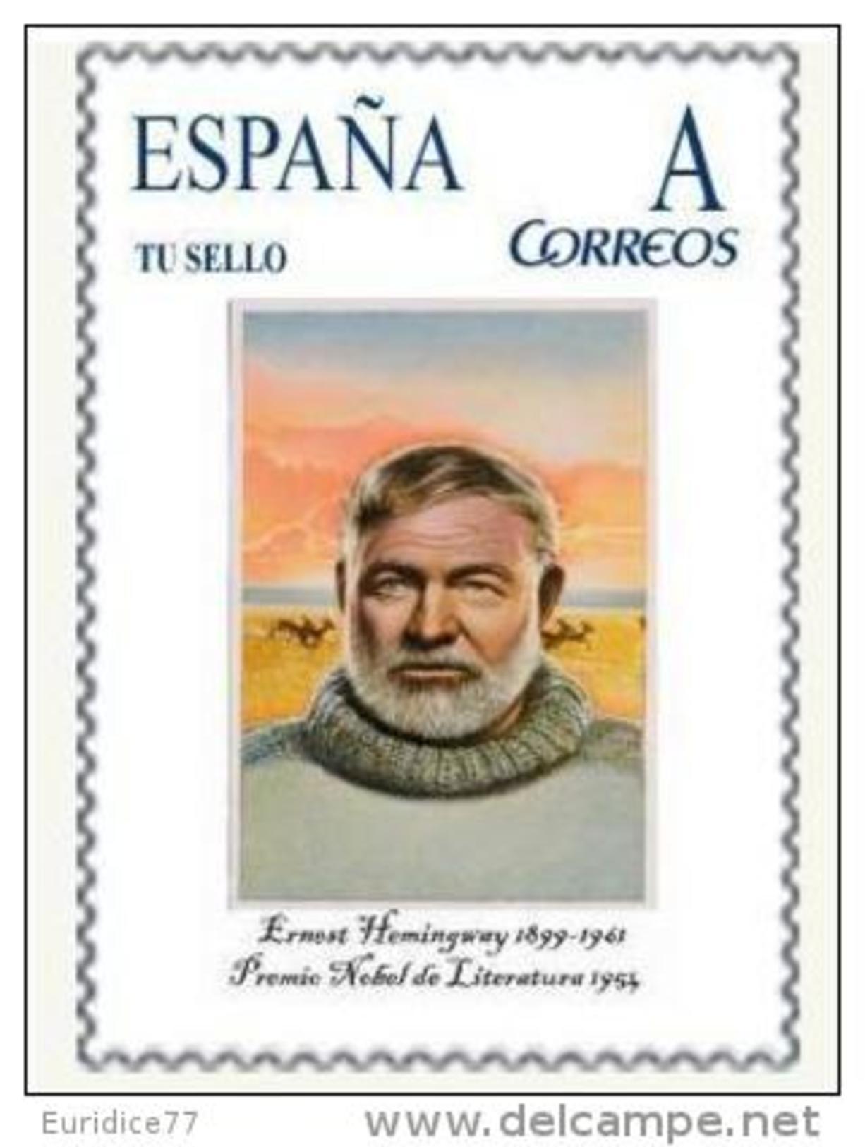 Spain 2015 - Nobel Prize 1954 - Literature - Ernest Hemingway Tu Sello  Mnh - Premio Nobel