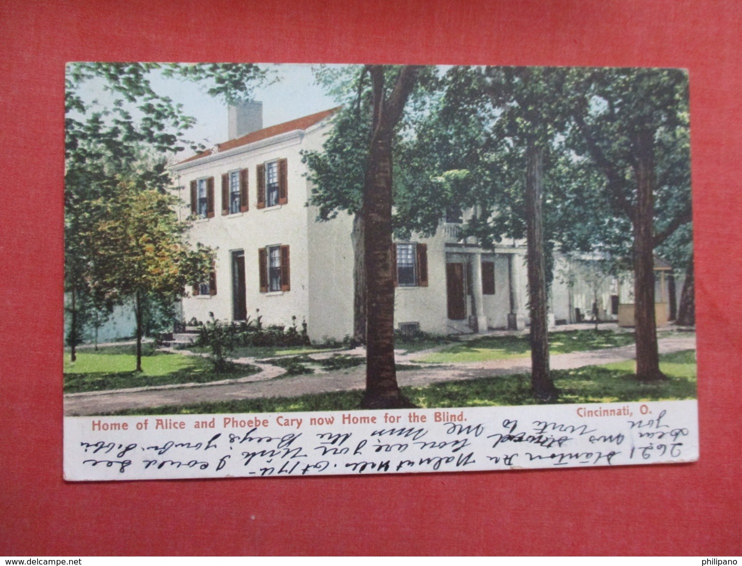 Home Of Alice & Phoebe Cary  Now  Home For The Blind   Ohio > Cincinnati   Ref 3622 - Cincinnati