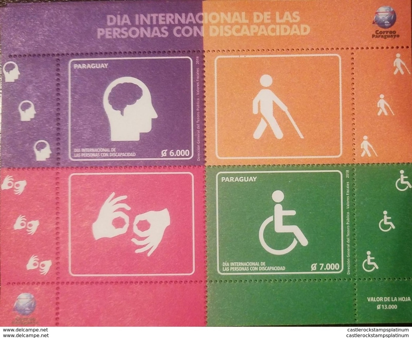 RO) 2018 PARAGUAY, INTERNATIONAL DAY OF PEOPLE WITH DISABILITIES-DISABLED, MNH - Paraguay