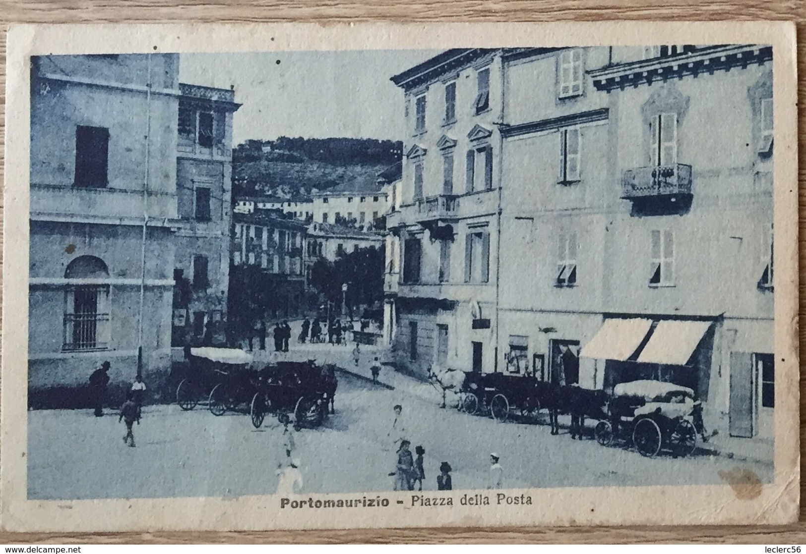 PORTOMAURIZIO PIAZZA DELLA POSTA CPA 2 SCANS - Imperia