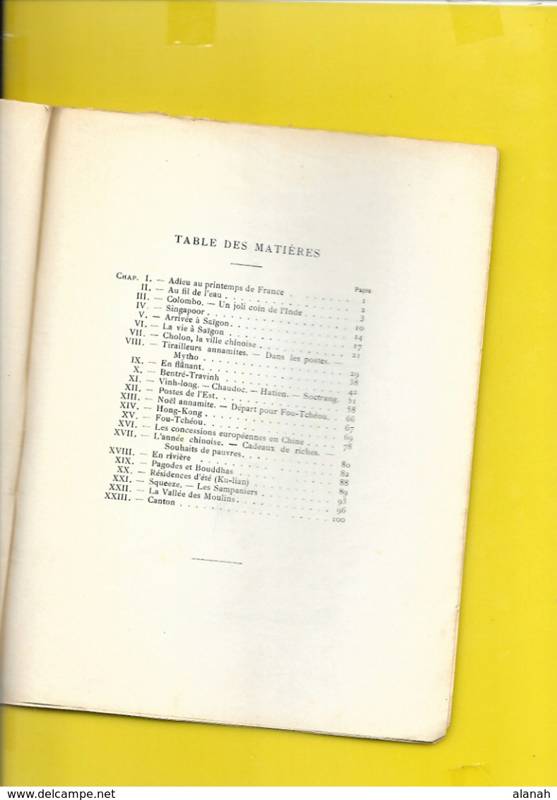 Rare COCHINCHINE & CHINE dédicacé de l'Auteure C.VRAY 1904 (Marsouin)