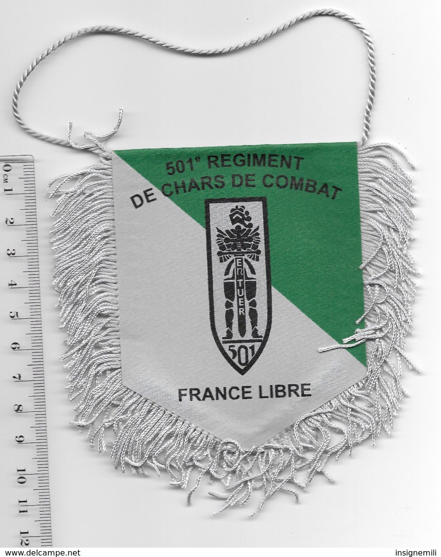 FANION 501° RCC FRANCE LIBRE REGIMENT DE CHARS DE COMBAT - Drapeaux