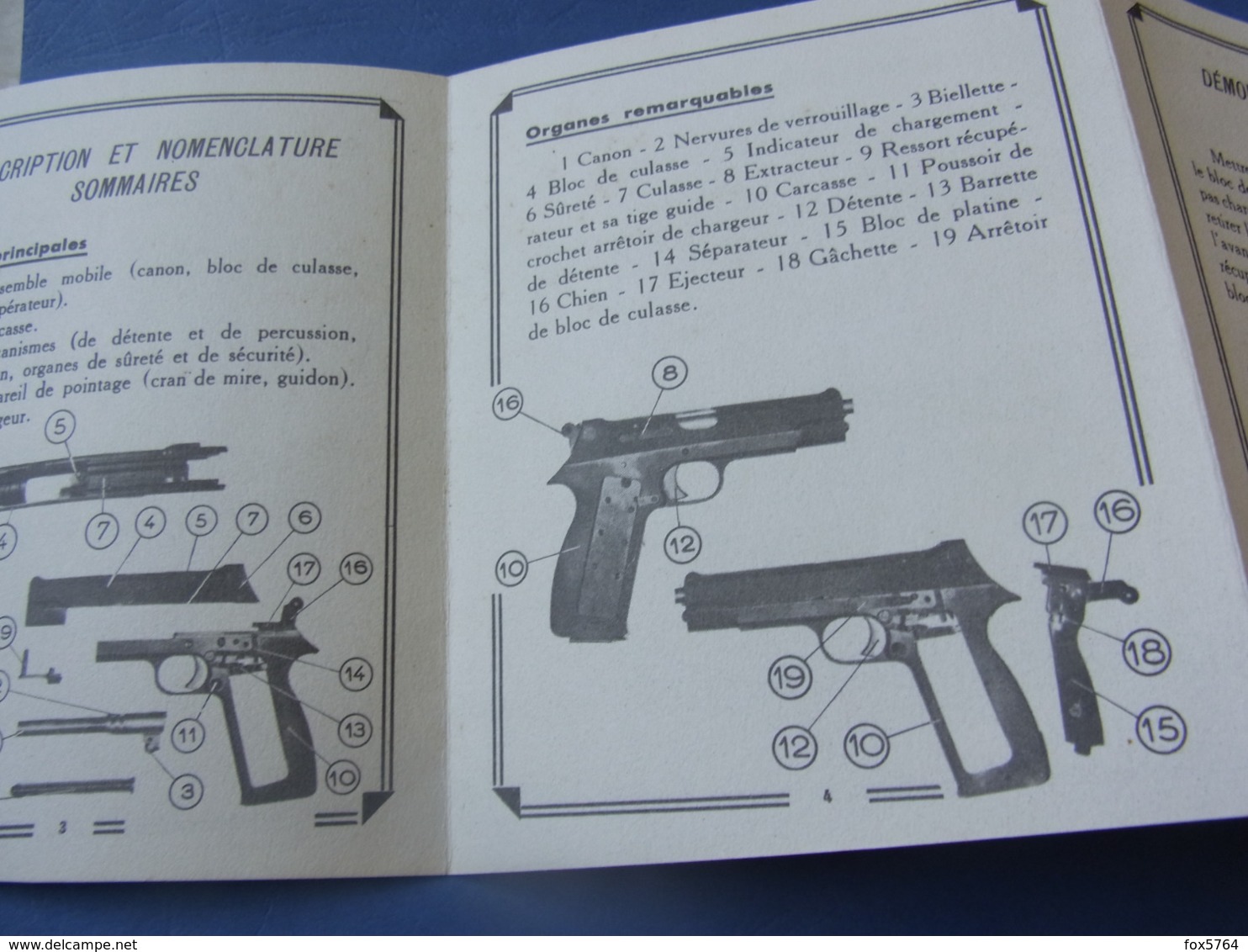 INDOCHINE / GUIDE TECHNIQUE PISTOLET AUTOMATIQUE MAC MODELE 1950 / ORIGINAL EDITION 1951 - Armes Neutralisées