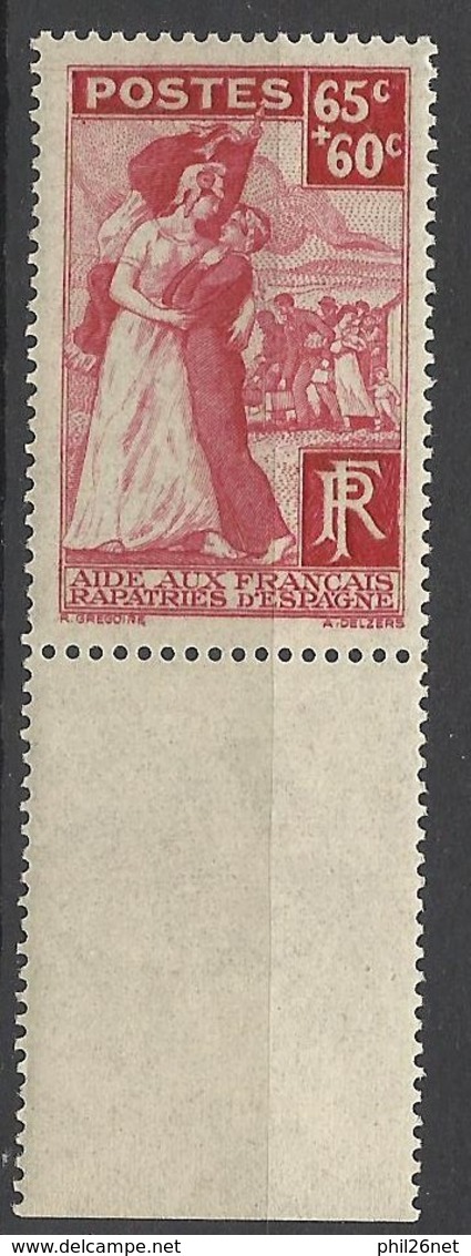 France N°   401 Français Rapatriés D'Espagne     Neuf * *   TB= - MNH VF   - Rifugiati