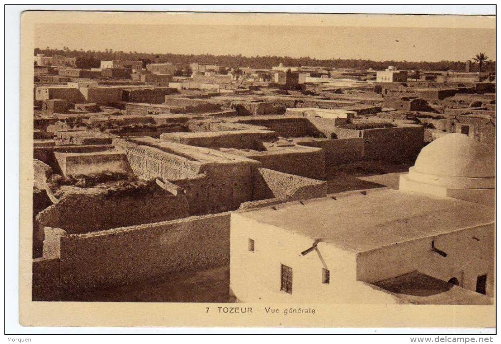 2040. Postal TOZEUR (tunez) , Vista General Tunez - Túnez
