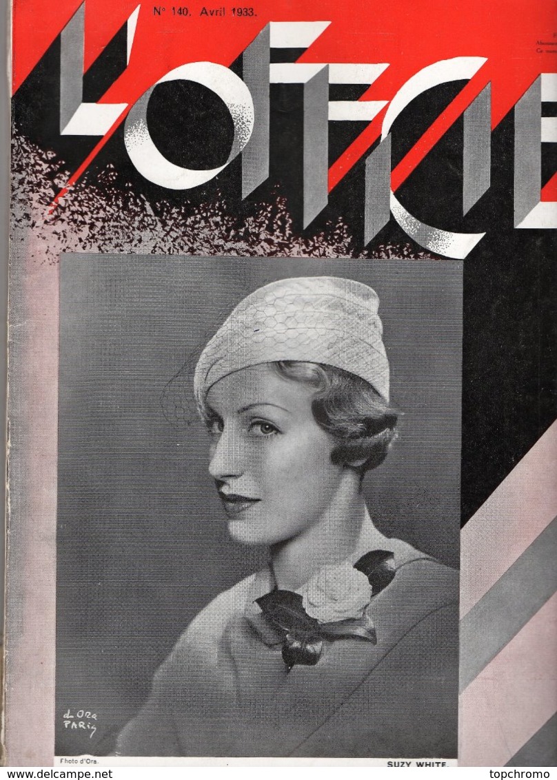 Revue L'officiel De La Couture De La Mode De Paris Avril 1933 - 1900 - 1949