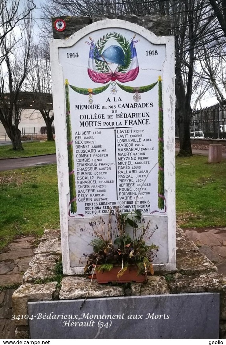 Bédarieux (34)- Monument Aux Morts (Edition à Tirage Limité) - Bedarieux