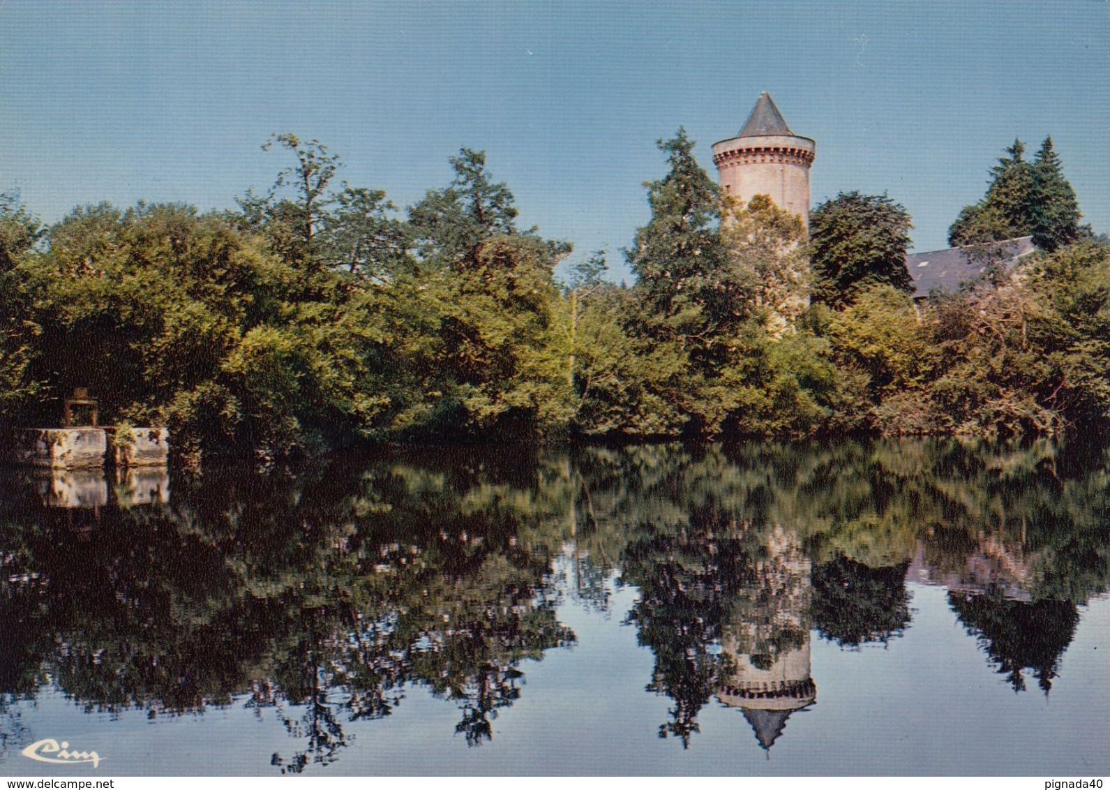 Cp , 23 , LA COURTINE , Environs , Le Château Et La Forêt De Châteauvert - La Courtine