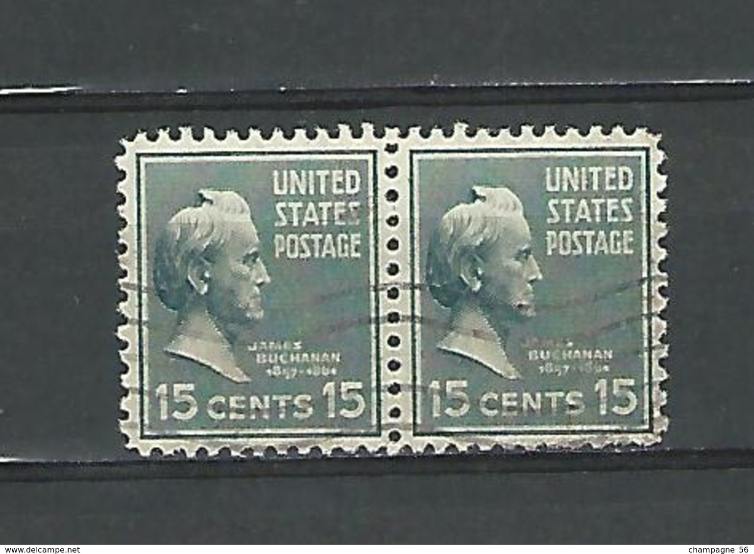 1938 SE - TENANT JAMES BUCHANAN 15 CENTS 15 OBLITÉRÉ - Oblitérés