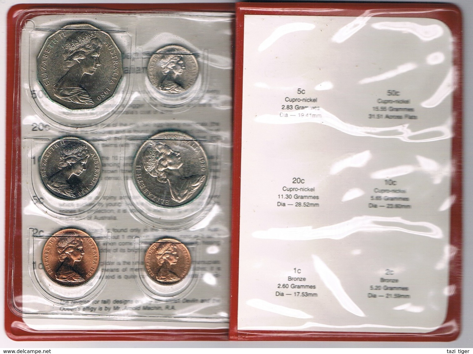 Australia • 1980 • Uncirculated Coin Set - Sets Sin Usar &  Sets De Prueba