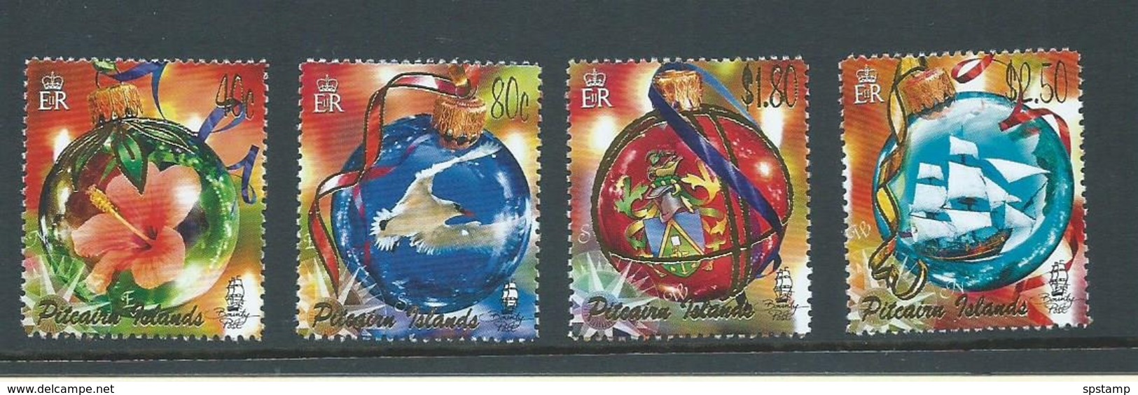 Pitcairn Islands 2005 Christmas Ornaments Set Of 4 MNH - Pitcairn Islands