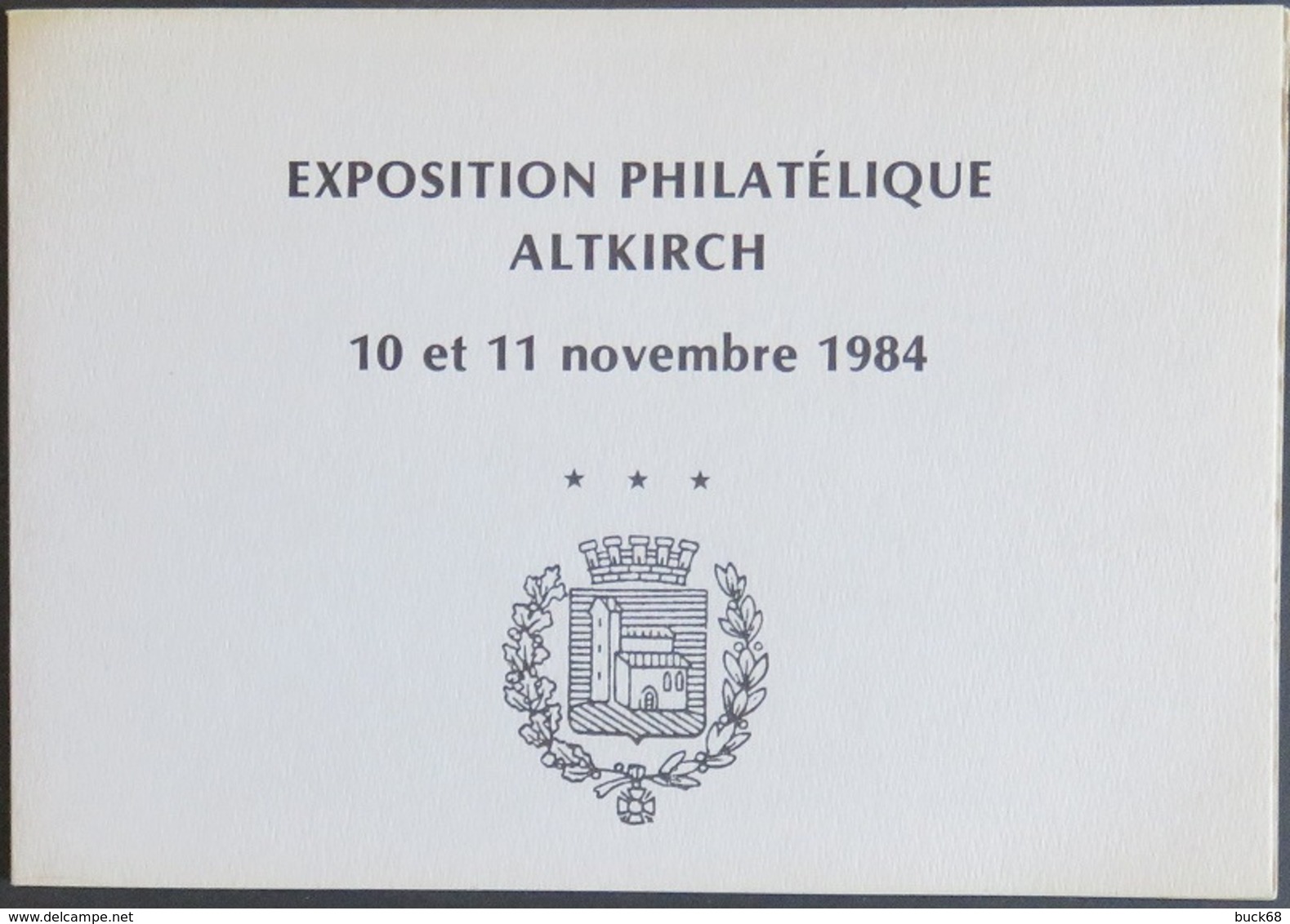 FRANCE 1984 Document Format A5 Exposition Philatélique Nov 1984 Flamme 1er Jour ALTKIRCH Gravure Taylor 500 Ex. [GR] - Expositions Philatéliques