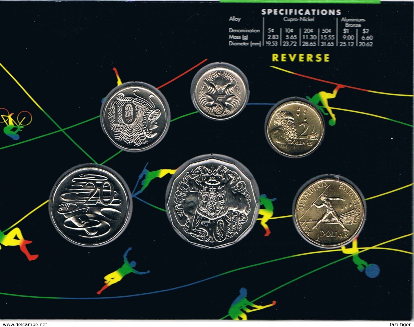 Australia • 1992 • Uncirculated Coin Set - Barcelona Olympics - Mint Sets & Proof Sets