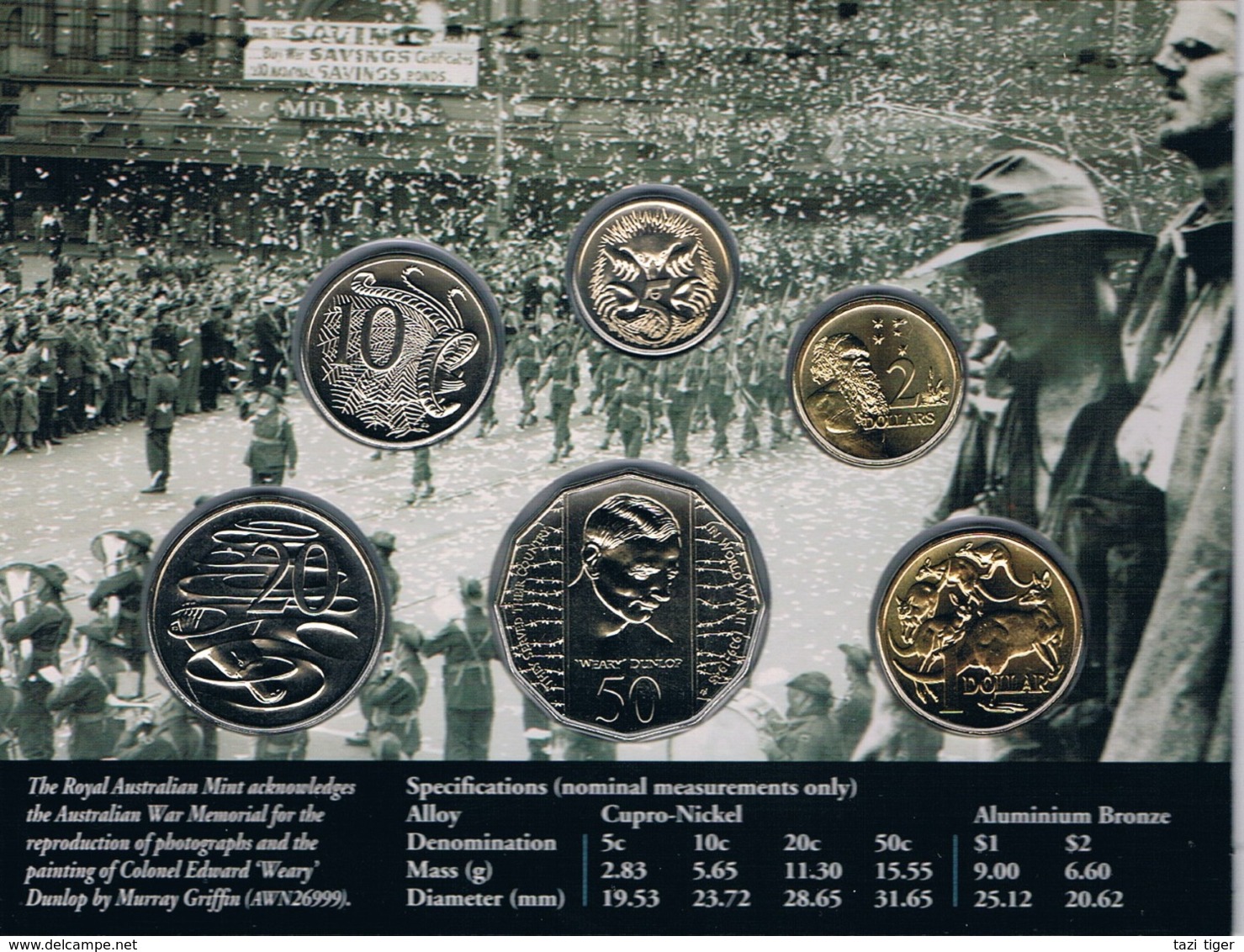 Australia • 1995 • Uncirculated Coin Set - 50th Anniversary End Of World War II - Ongebruikte Sets & Proefsets