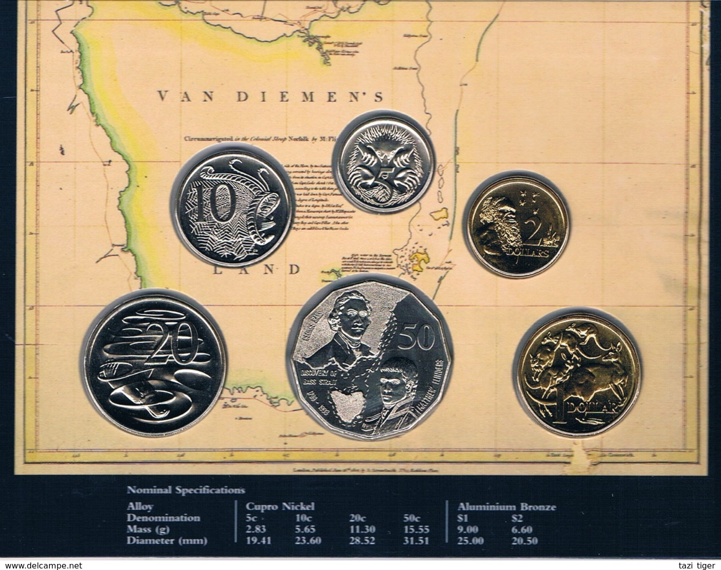 Australia • 1998 • Uncirculated Coin Set - Bass And Flinders - Mint Sets & Proof Sets