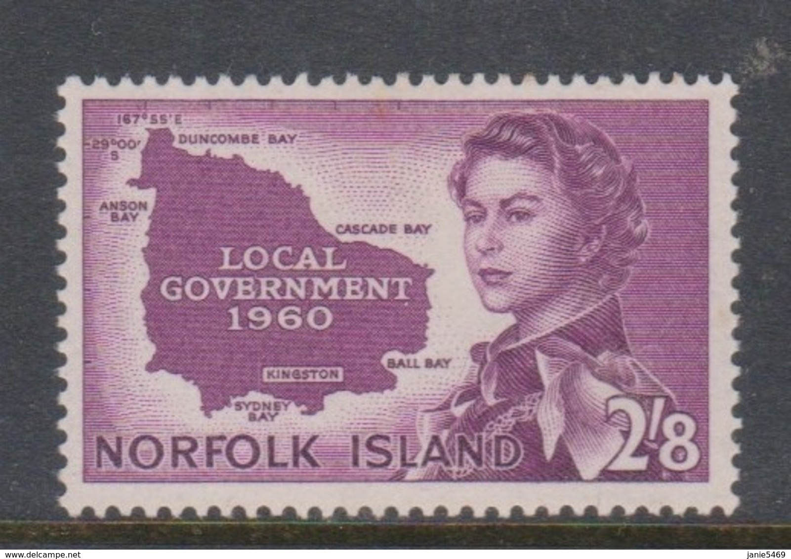 Norfolk Island SG 40 1960 Local Government Mint Light Hinged - Norfolk Island