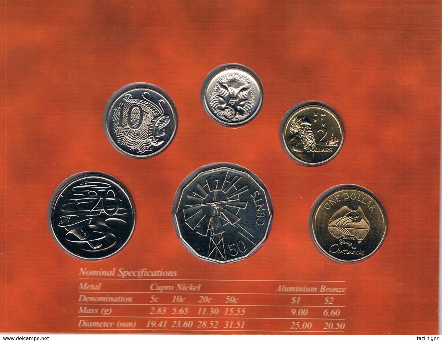 Australia • 2002 • Uncirculated Coin Set - Year Of The Outback - Sets Sin Usar &  Sets De Prueba