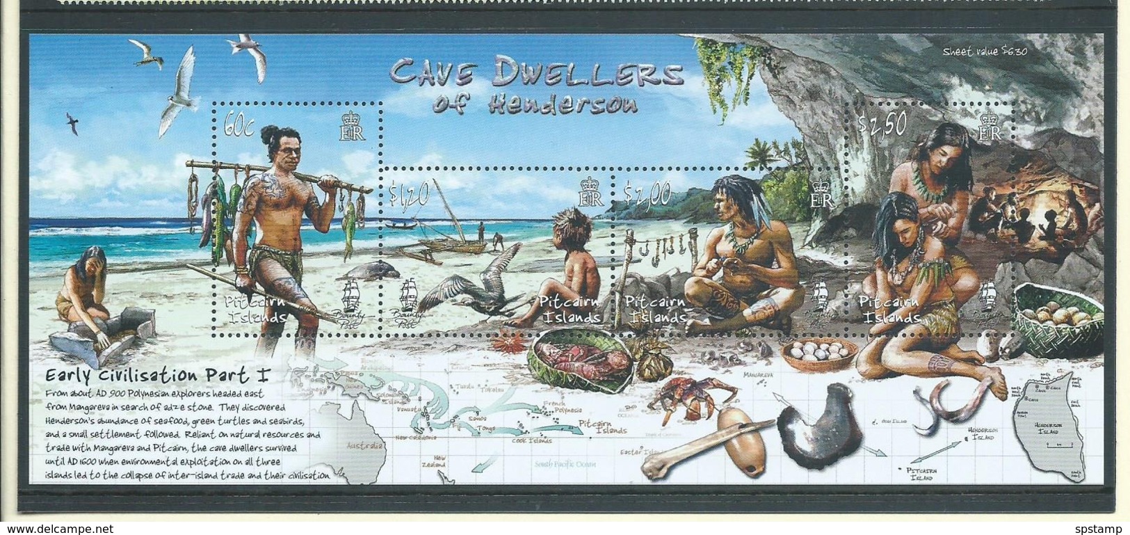 Pitcairn Islands 2006 Henderson Island Cave Dwellers Miniature Sheet MNH - Pitcairn Islands