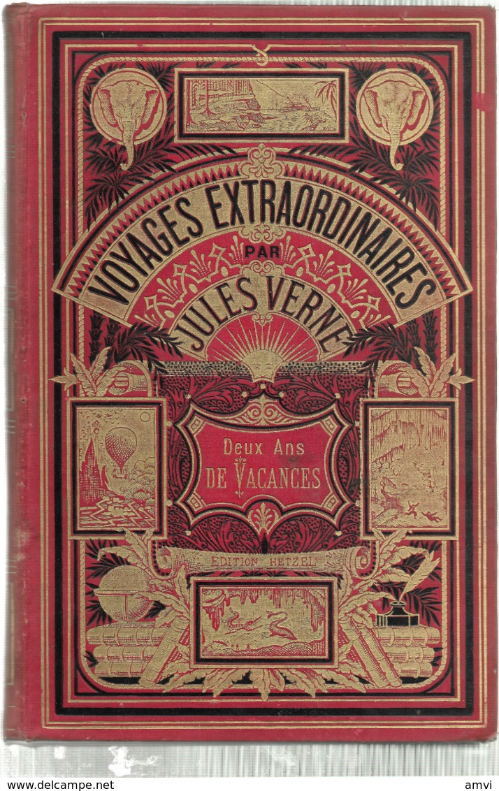 Jules Verne - Deux Ans De Vacances - Edition Originale  - Page De Garde Bleue - Pas De Pages Détachées - 1801-1900