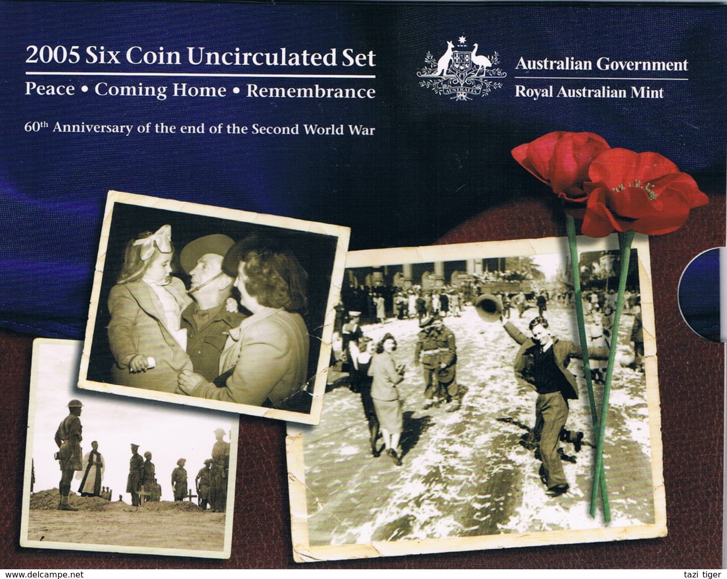 Australia • 2005 • Uncirculated Coin Set - 60th Anniversary Of The End Of World War II - Ongebruikte Sets & Proefsets