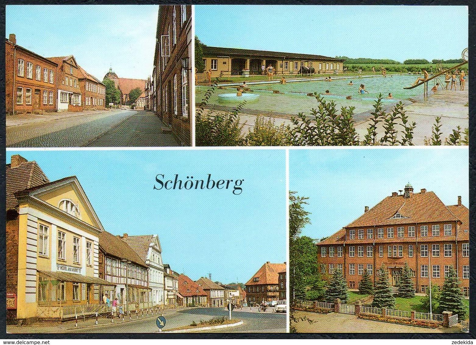 C7861 - TOP Schönberg Kr. Grevesmühlen - Schwimmbad Freibad Schule - Verlag Bild Und Heimat Reichenbach - Grevesmuehlen