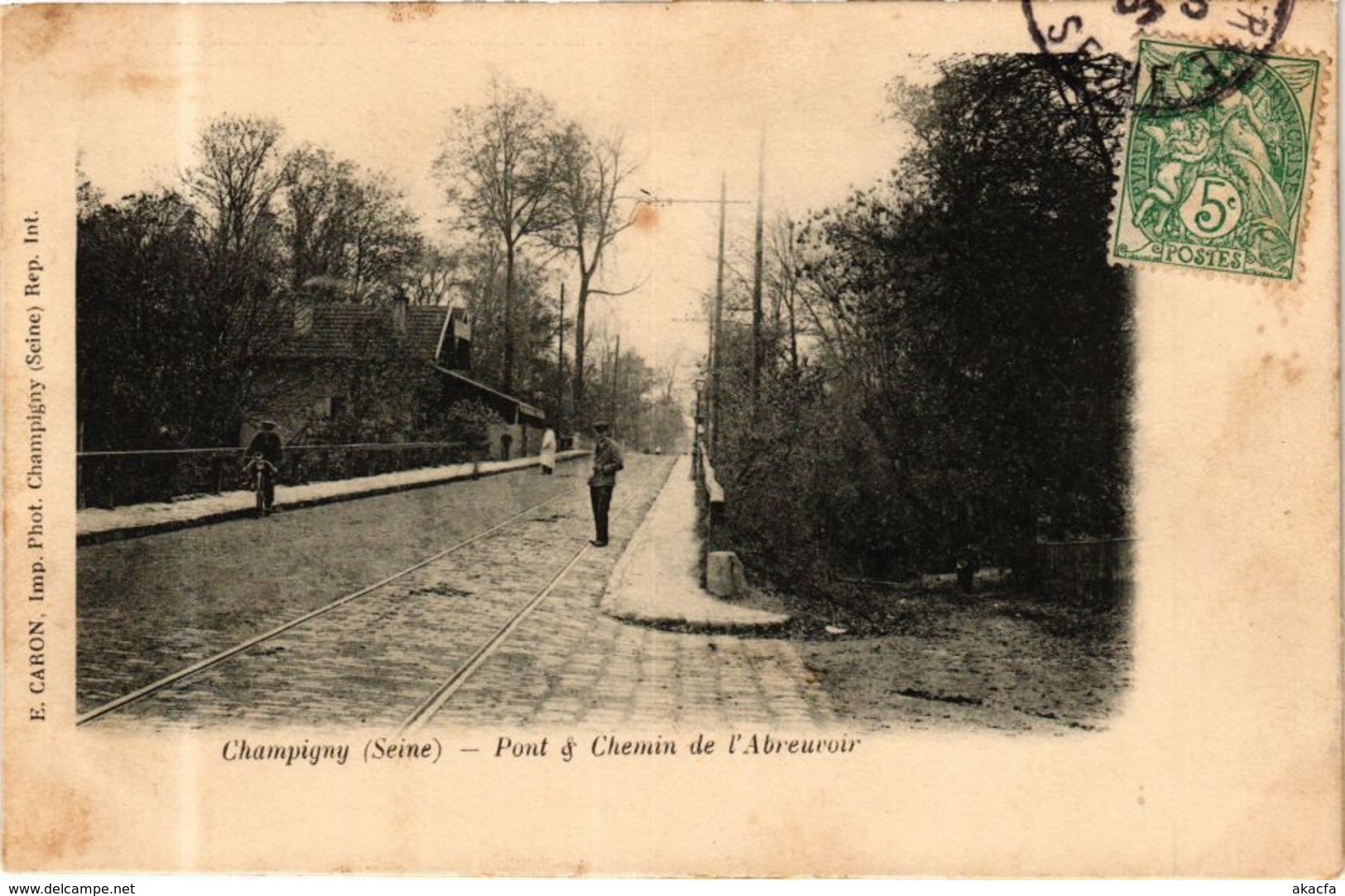 CPA CHAMPIGNY (SEINE) - Pont & Chemin De L'Abrevoir (245168) - Champigny