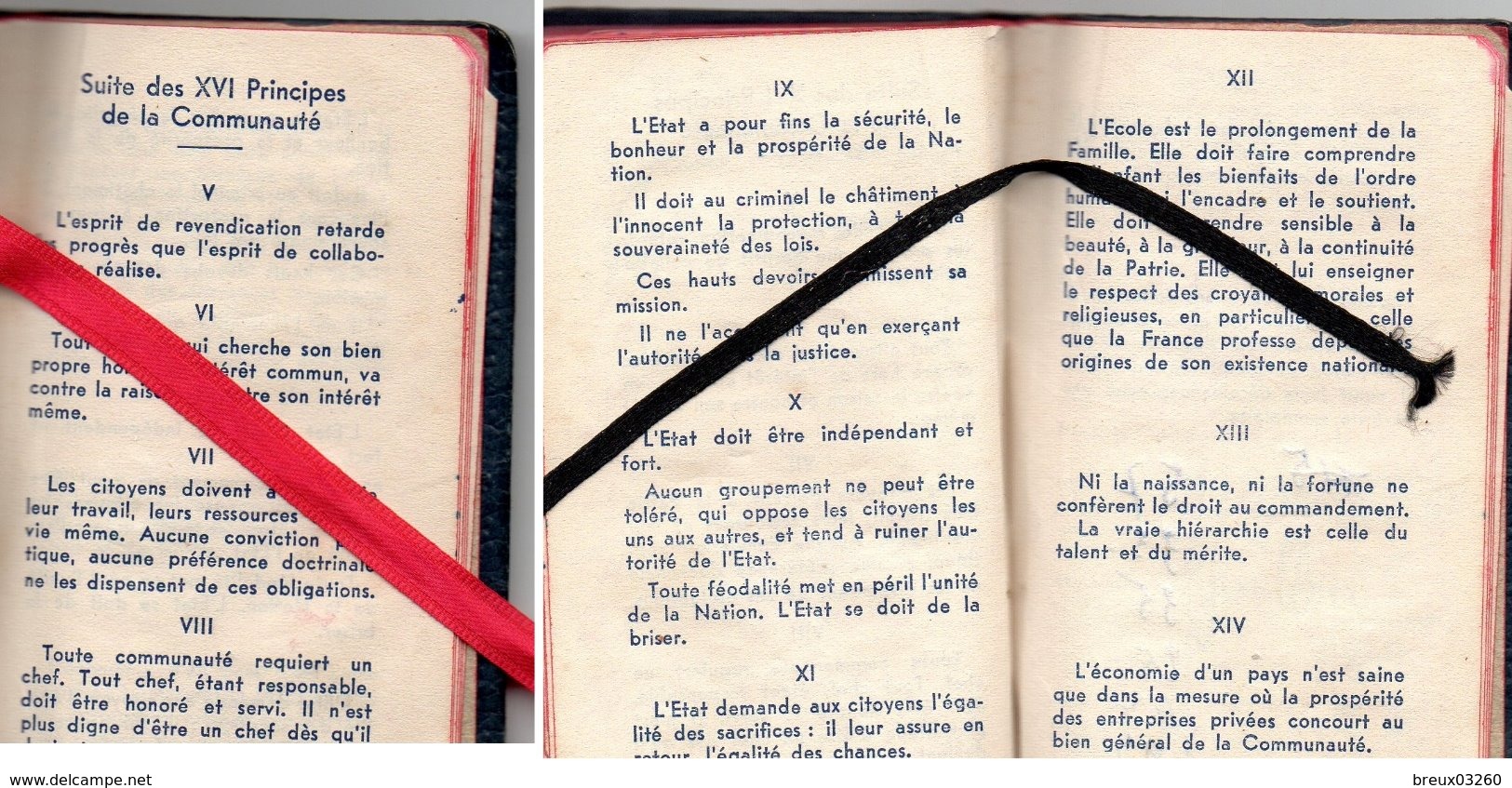 Petit "Agenda"- -Francisque-  ( 6 X 10cm) - Documents