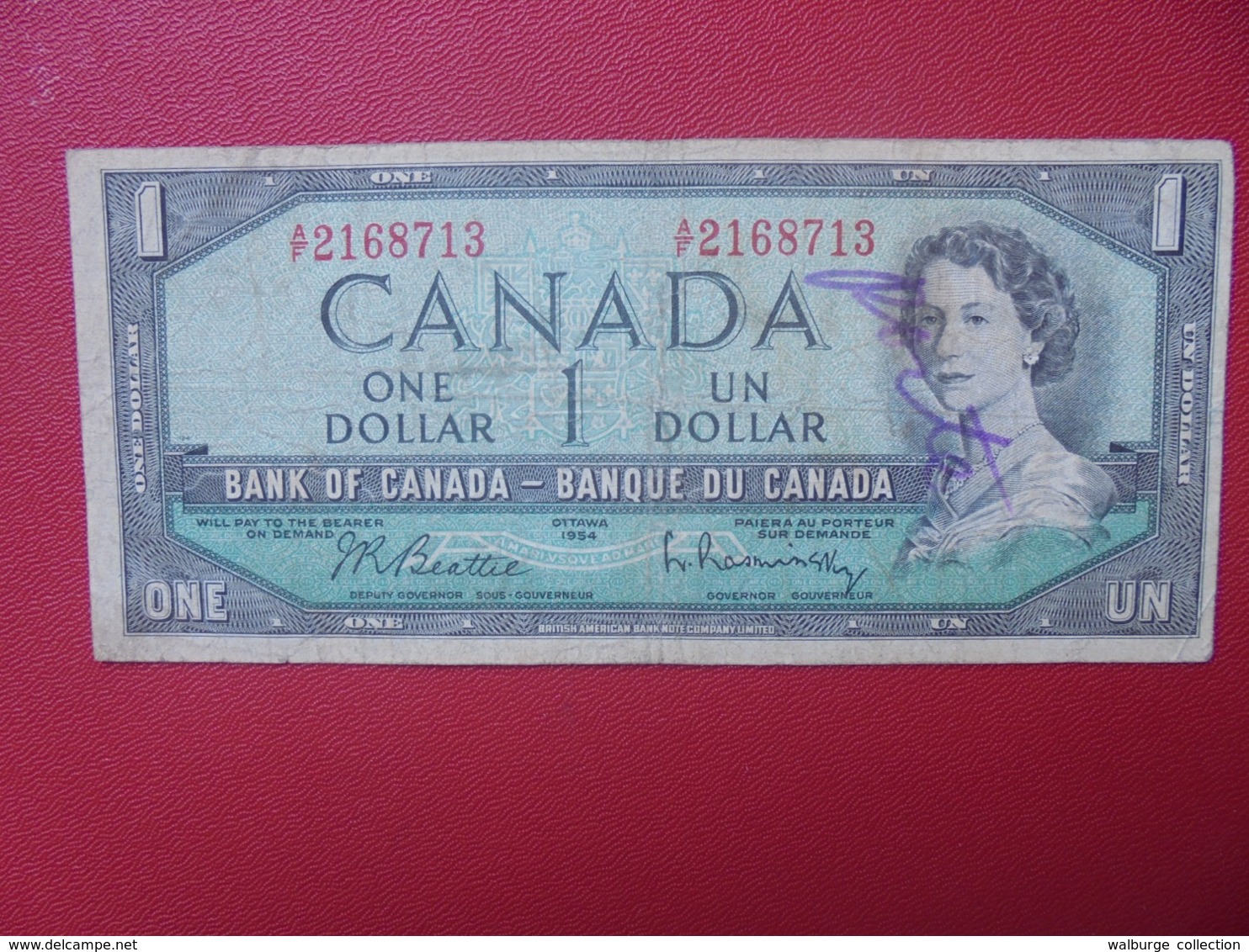 CANADA 1$ 1954 CIRCULER (B.8) - Canada