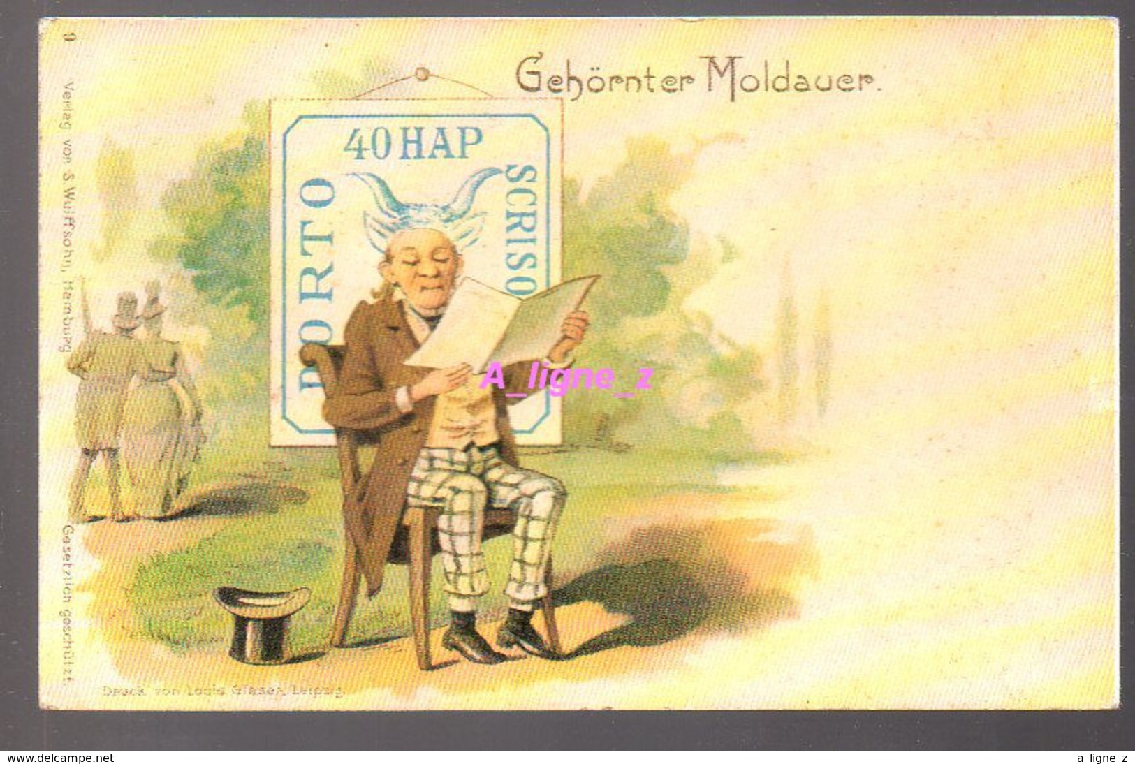 REF 407 : CPA Repro Cocu Corne Gehornter Moldauer L'encorné Moldave - Humour