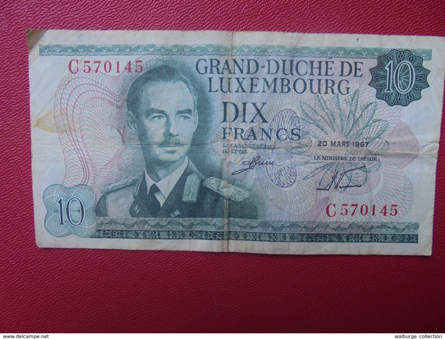 LUXEMBOURG 10 FRANCS 1967 CIRCULER (B.8) - Luxemburg