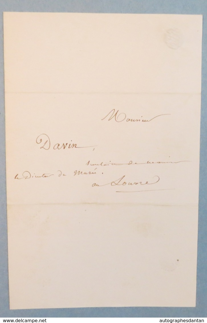 L.A.S 1838 Nicolas-Toussaint CHARLET Peintre Graveur - à M. Davin Au Louvre - Tableau - Lettre Autographe LAS + Gravure - Autres & Non Classés