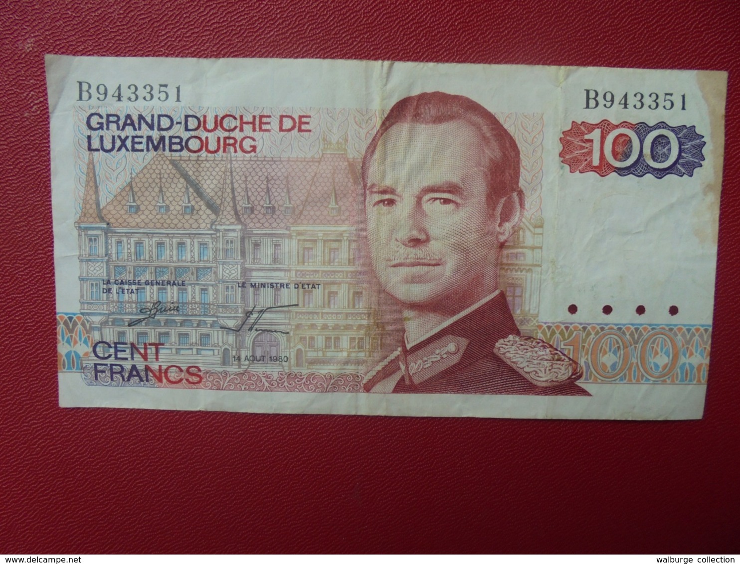 LUXEMBOURG 100 FRANCS 1980 CIRCULER (B.8) - Luxembourg