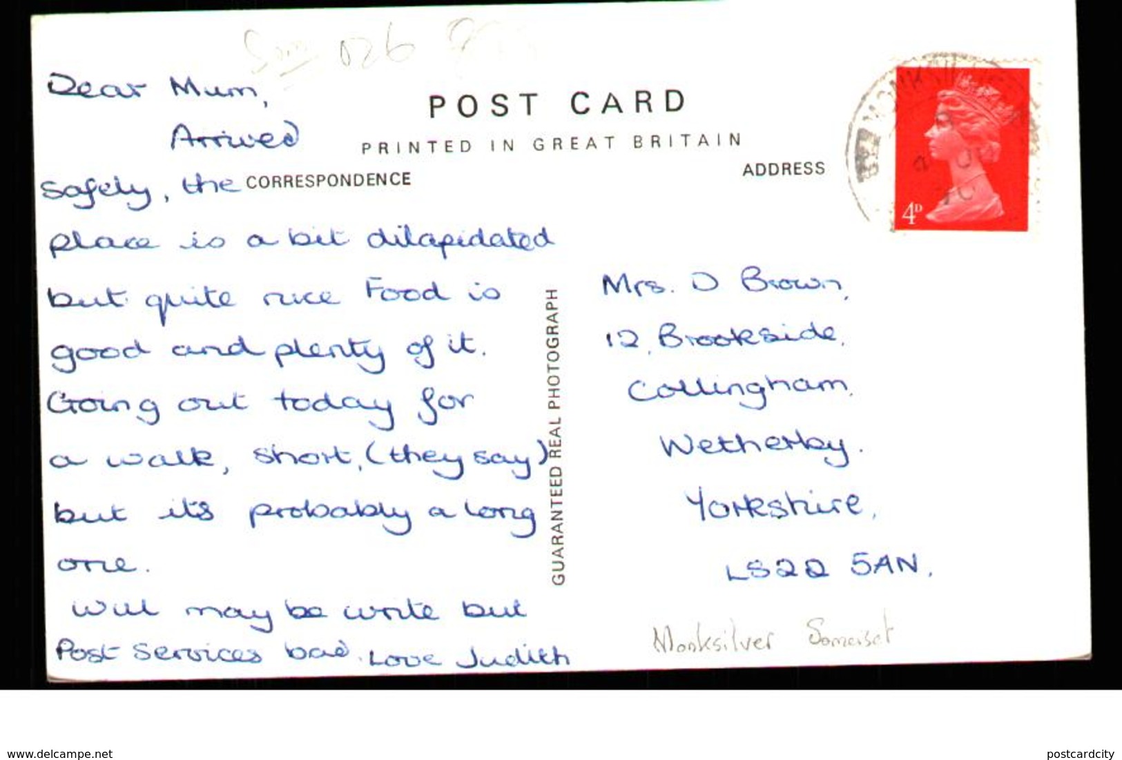 Nettlescombe Real Photo Postmark Monksilver Somerset - Otros & Sin Clasificación