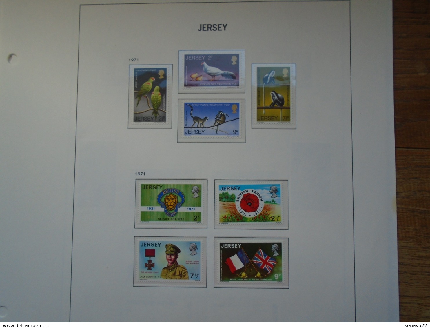 Timbres De Jersey Sur Pages D'album De 1969 à 1979 ( 11 Années Complètes ) - Collections (sans Albums)