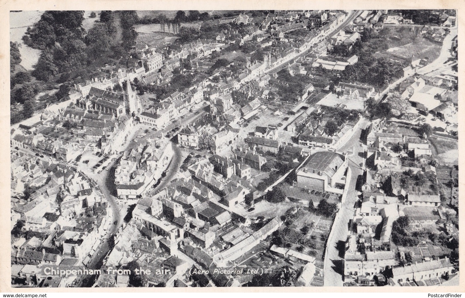 Chippenham Wiltshire Aerial Vintage Postcard - Other & Unclassified