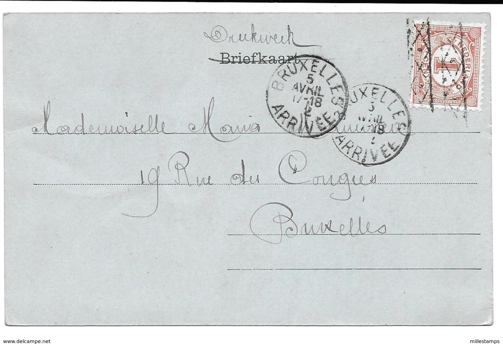 1 Ansichtkaart 1902 - Groet Uit Meersen - Kruidenierswinkel - Verliefde Bomen - Maastricht