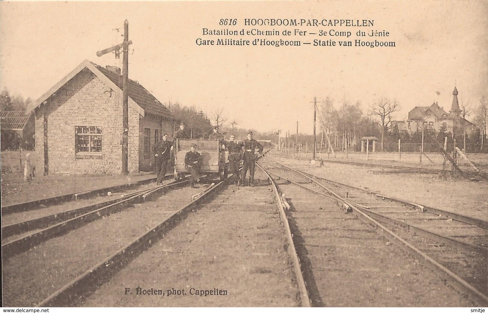 HOOGBOOM KAPELLEN STATIE STATION GARE MILITAIRE GENIE - MOOIE ANIMATIE - HOELEN 8616 - Kapellen