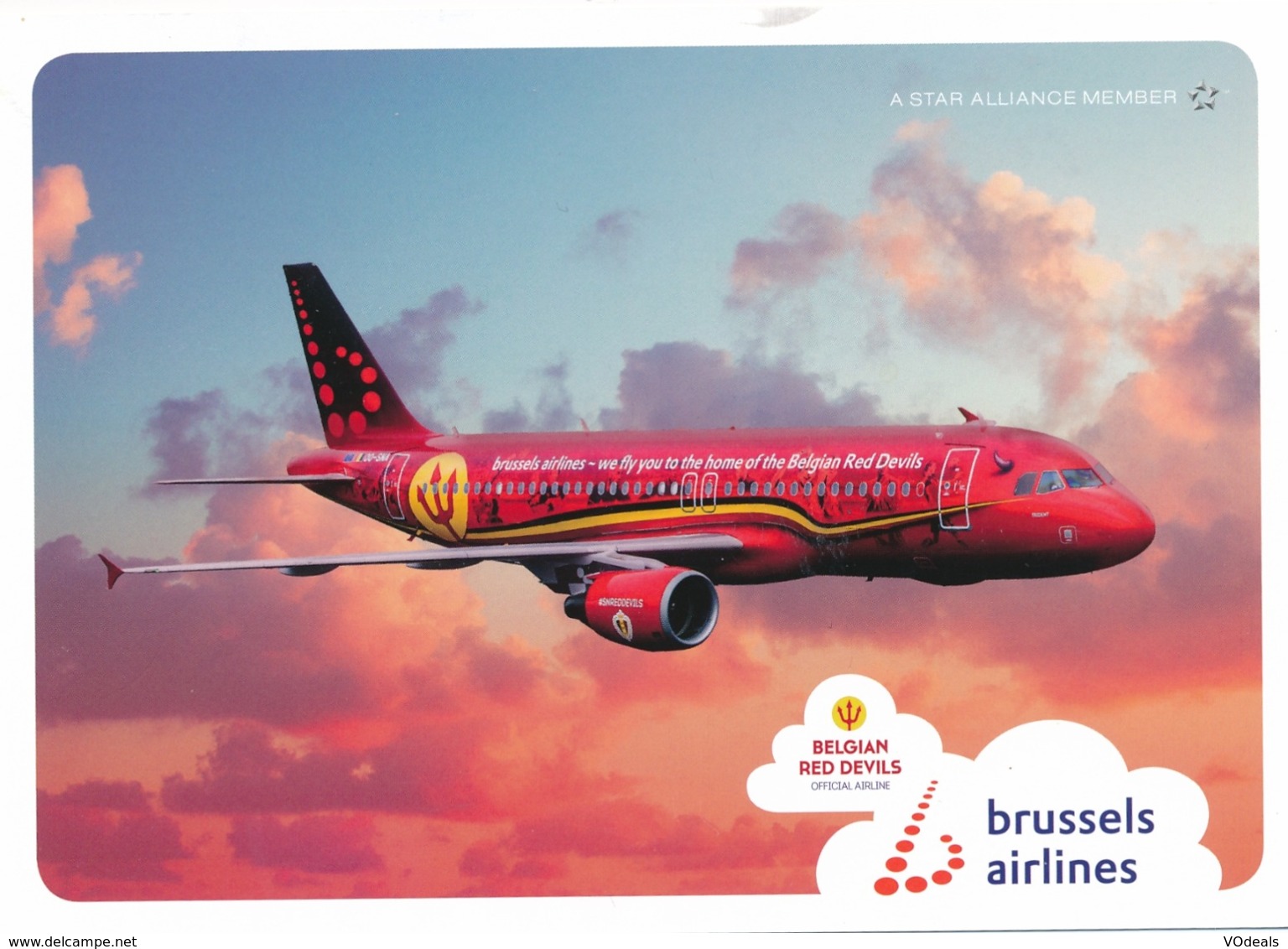 CP - Avion - Vliegtuig - Brussels Airline - Airbus A320-200 - Belgian Red Devils - 1946-....: Era Moderna