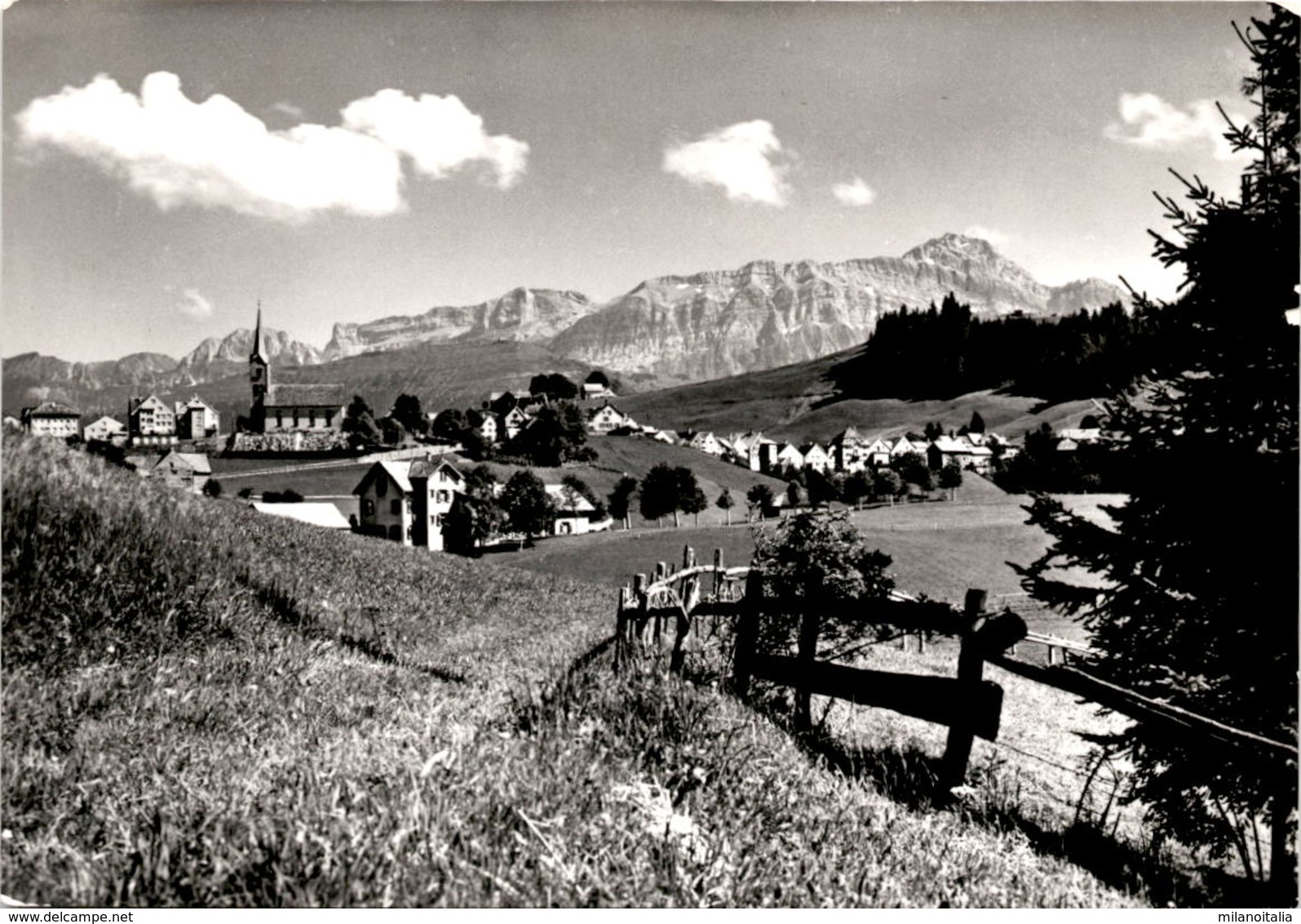 Kurort Schwellbrunn - Blick Zum Säntis (30507) * 7. 10. 1972 - Schwellbrunn