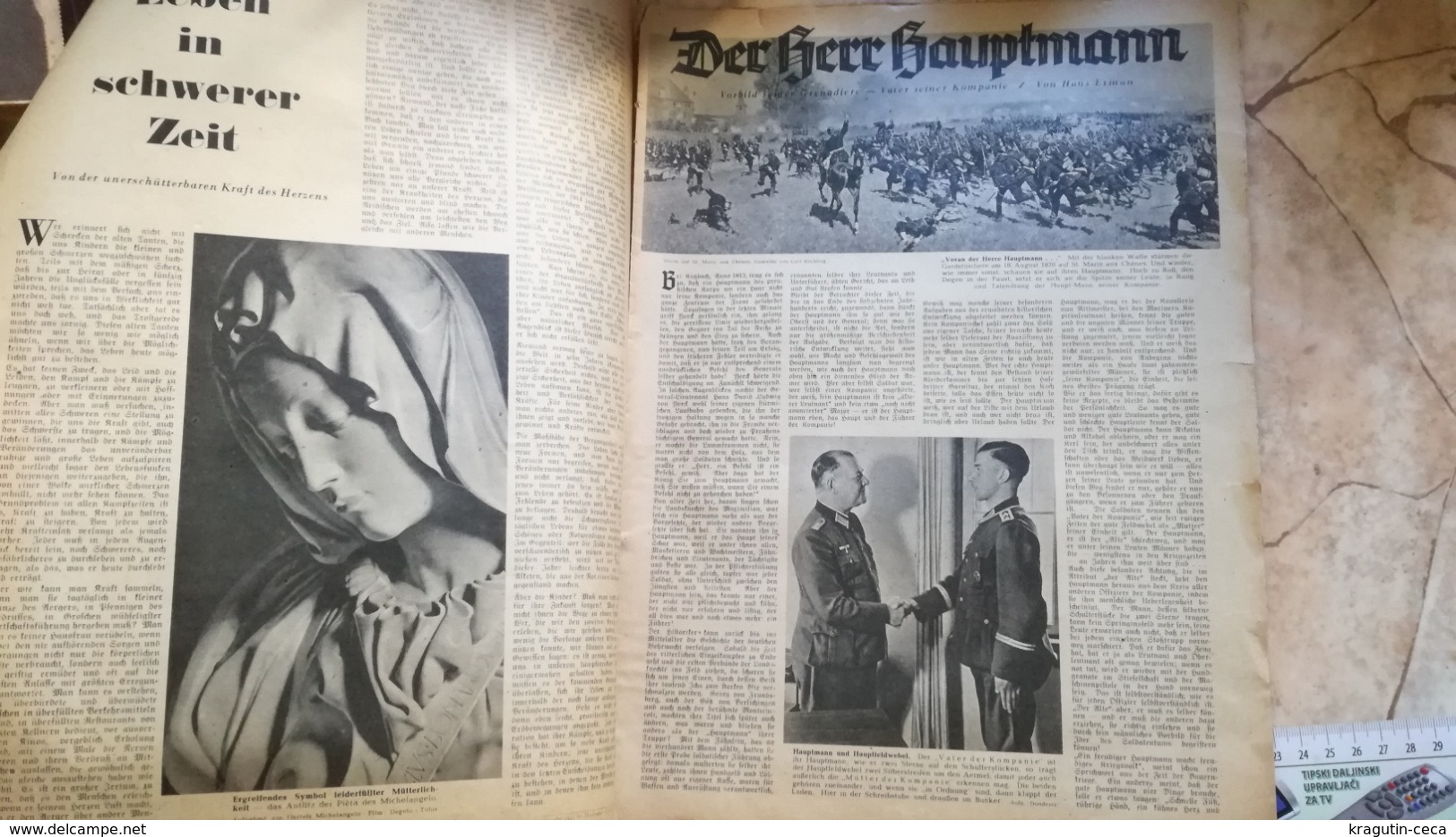 1943 WWII WW2 NAZI GERMANY ARMY MAGAZINE MILITARY DEUTSCHE ZEITSCHRIFT HERR HAUPTMANN HAUPTFELDWEBEL - Police & Militaire