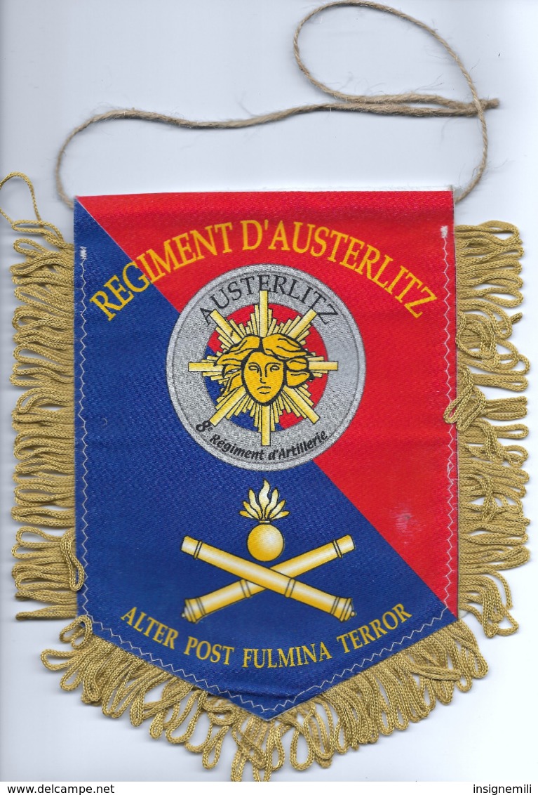 FANION 8° RA REGIMENT D' ARTILLERIE REGIMENT D' AUSTERLITZ - Flags